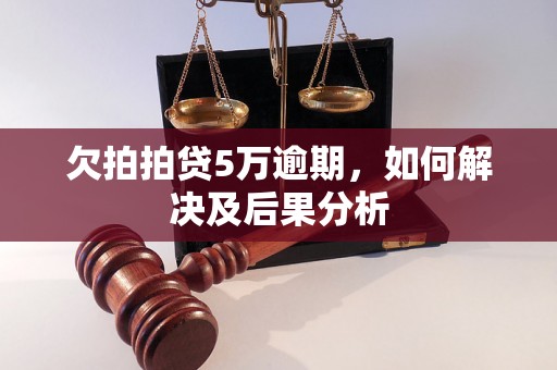 欠拍拍贷5万逾期，如何解决及后果分析