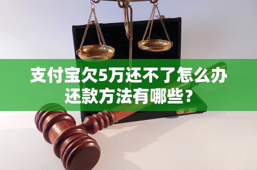 支付宝欠5万还不了怎么办还款方法有哪些？