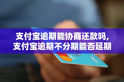 支付宝逾期能协商还款吗,支付宝逾期不分期能否延期还款