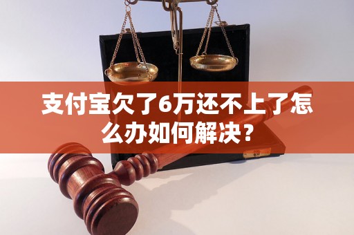 支付宝欠了6万还不上了怎么办如何解决？