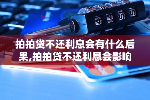 拍拍贷不还利息会有什么后果,拍拍贷不还利息会影响信用吗