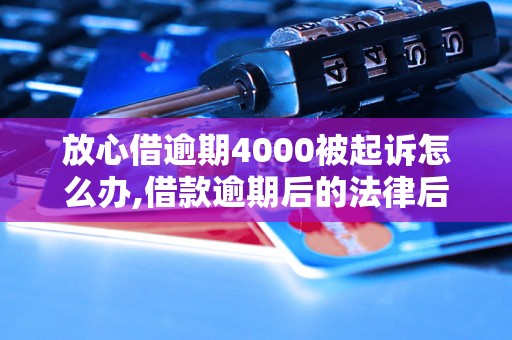 放心借逾期4000被起诉怎么办,借款逾期后的法律后果