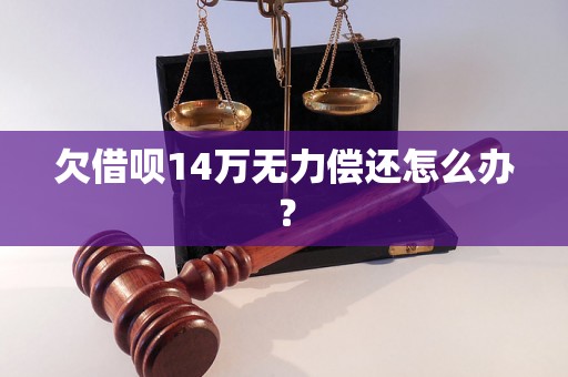 欠借呗14万无力偿还怎么办？