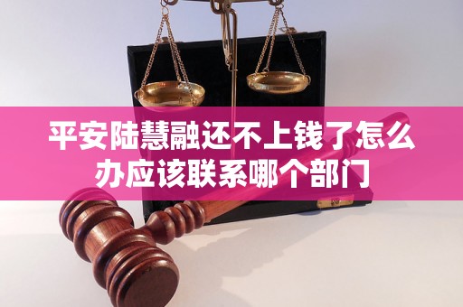 平安陆慧融还不上钱了怎么办应该联系哪个部门