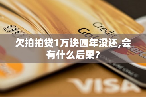 欠拍拍贷1万块四年没还,会有什么后果？