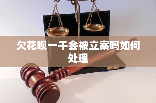 欠花呗一千会被立案吗如何处理