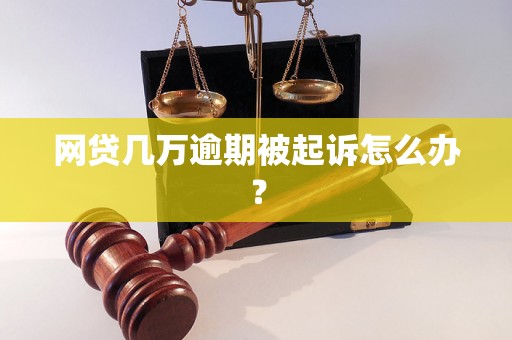 网贷几万逾期被起诉怎么办？