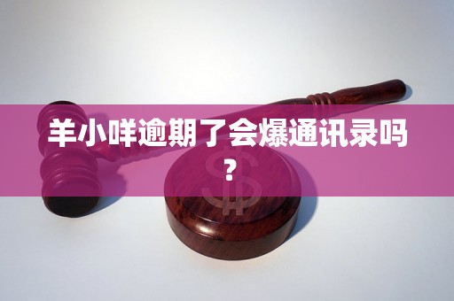 羊小咩逾期了会爆通讯录吗？