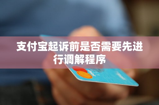 支付宝起诉前是否需要先进行调解程序