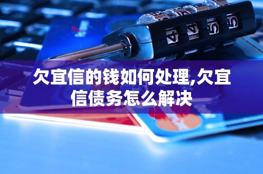 欠宜信的钱如何处理,欠宜信债务怎么解决