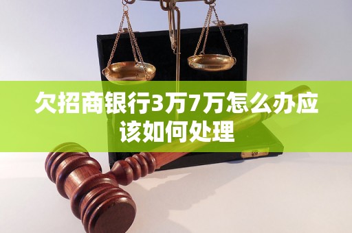 欠招商银行3万7万怎么办应该如何处理