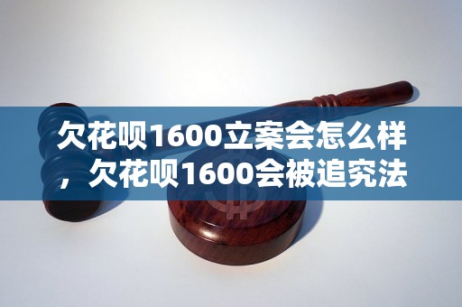 欠花呗1600立案会怎么样，欠花呗1600会被追究法律责任吗