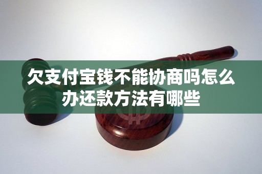 欠支付宝钱不能协商吗怎么办还款方法有哪些