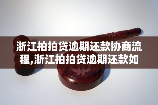 浙江拍拍贷逾期还款协商流程,浙江拍拍贷逾期还款如何协商