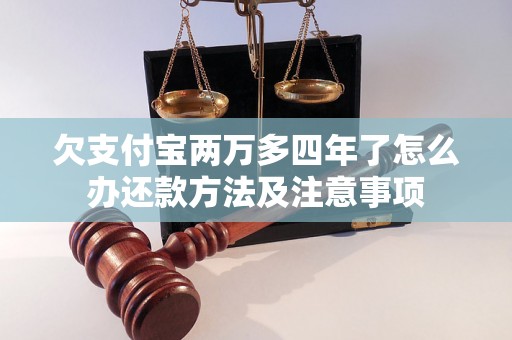 欠支付宝两万多四年了怎么办还款方法及注意事项