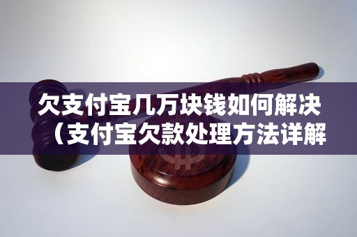 欠支付宝几万块钱如何解决（支付宝欠款处理方法详解）