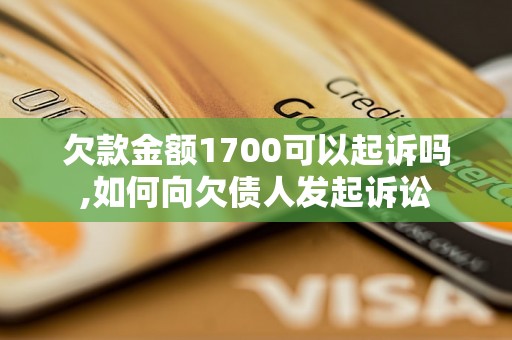 欠款金额1700可以起诉吗,如何向欠债人发起诉讼