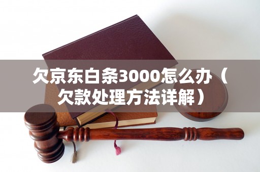 欠京东白条3000怎么办（欠款处理方法详解）