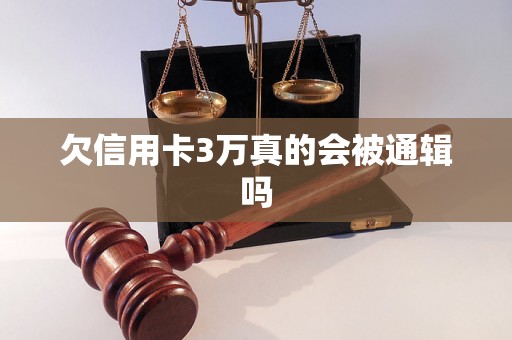 欠信用卡3万真的会被通辑吗