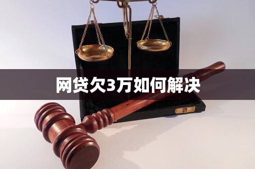 网贷欠3万如何解决