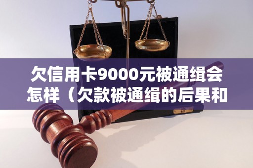 欠信用卡9000元被通缉会怎样（欠款被通缉的后果和应对方法）