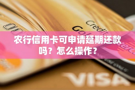 农行信用卡可申请延期还款吗？怎么操作？