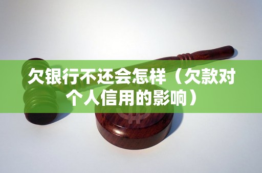 欠银行不还会怎样（欠款对个人信用的影响）