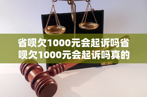 省呗欠1000元会起诉吗省呗欠1000元会起诉吗真的吗