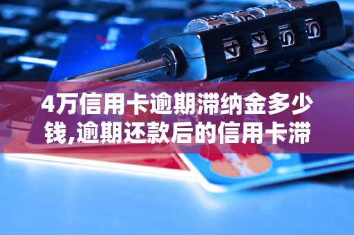 4万信用卡逾期滞纳金多少钱,逾期还款后的信用卡滞纳金计算方法