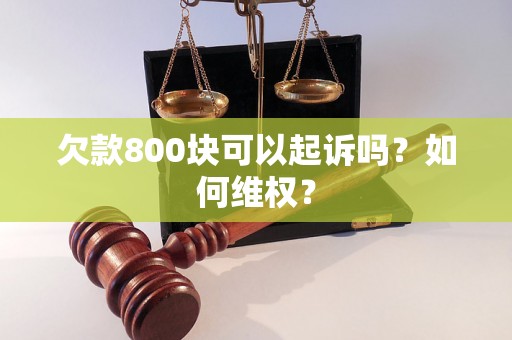 欠款800块可以起诉吗？如何维权？