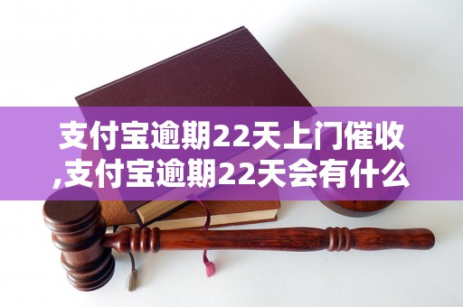 支付宝逾期22天上门催收,支付宝逾期22天会有什么后果