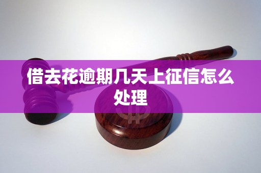 借去花逾期几天上征信怎么处理