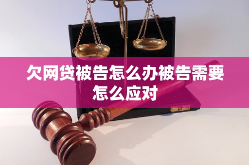 欠网贷被告怎么办被告需要怎么应对