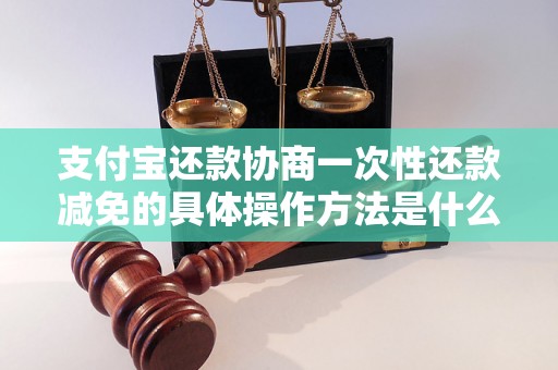 支付宝还款协商一次性还款减免的具体操作方法是什么