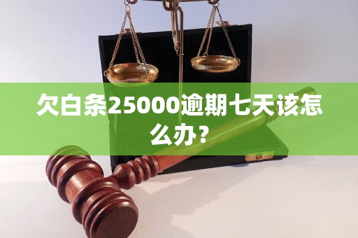 欠白条25000逾期七天该怎么办？