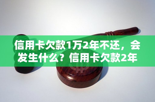 信用卡欠款1万2年不还，会发生什么？信用卡欠款2年不还，后果严重吗？