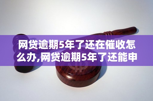 网贷逾期5年了还在催收怎么办,网贷逾期5年了还能申请贷款吗