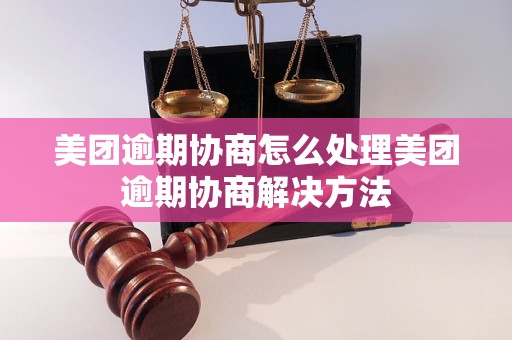 美团逾期协商怎么处理美团逾期协商解决方法