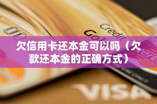 欠信用卡还本金可以吗（欠款还本金的正确方式）