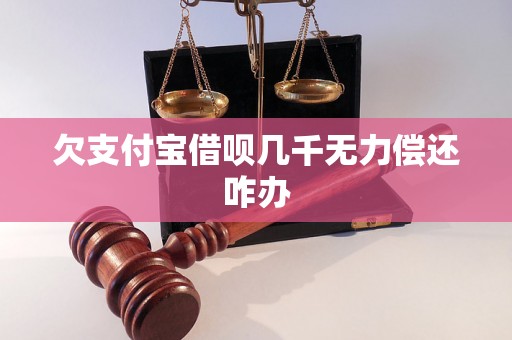 欠支付宝借呗几千无力偿还咋办