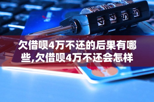 欠借呗4万不还的后果有哪些,欠借呗4万不还会怎样