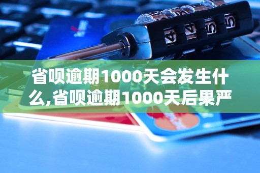 省呗逾期1000天会发生什么,省呗逾期1000天后果严重吗