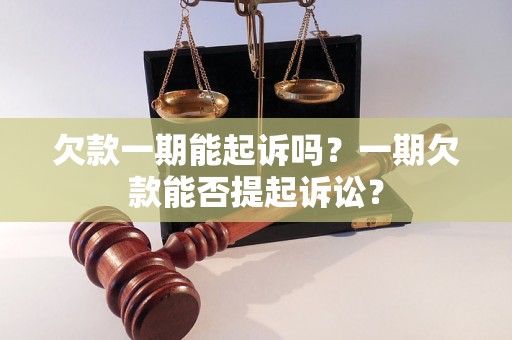 欠款一期能起诉吗？一期欠款能否提起诉讼？