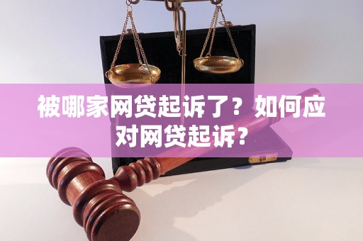 被哪家网贷起诉了？如何应对网贷起诉？