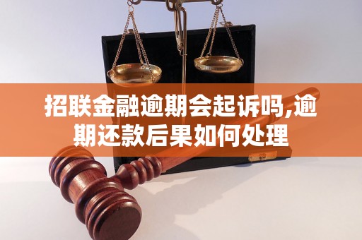 招联金融逾期会起诉吗,逾期还款后果如何处理