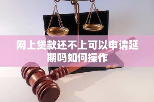 网上贷款还不上可以申请延期吗如何操作