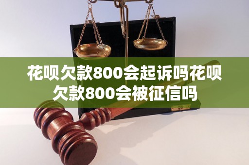 花呗欠款800会起诉吗花呗欠款800会被征信吗