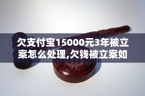 欠支付宝15000元3年被立案怎么处理,欠钱被立案如何解决