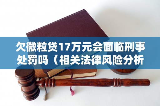 欠微粒贷17万元会面临刑事处罚吗（相关法律风险分析）