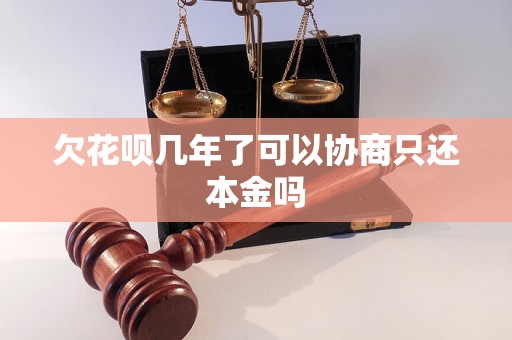 欠花呗几年了可以协商只还本金吗